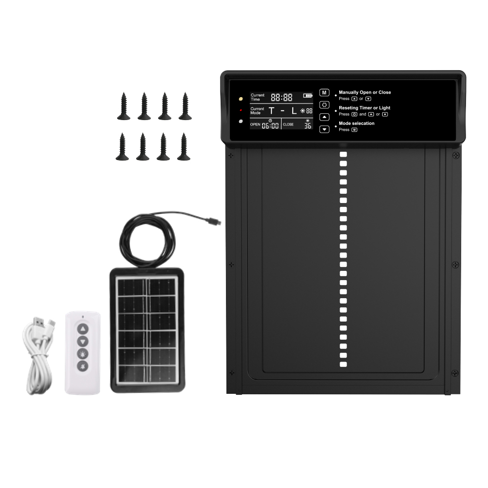 Automatic Chicken Door Opener Solar - Porte automatique de poulailler à énergie