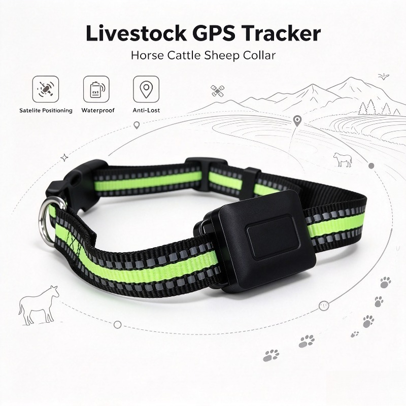 Gps Tracker Cattle Collar - Traceur GPS satellite pour animaux, bétail,