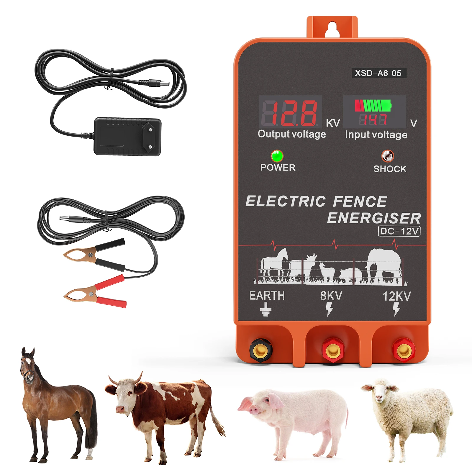 Livestock Fence Energizer 12V - Électrificateur de clôture électrique a*-5 KM