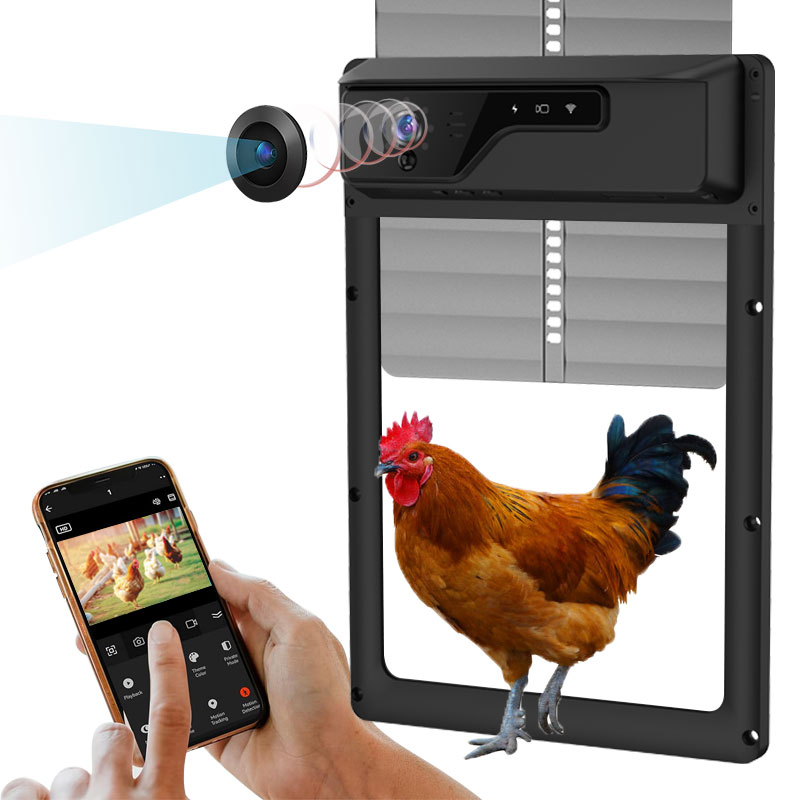Automatic Chicken Door Opener Solar - Ouvre-porte automatique pour poulailler, alimenté par