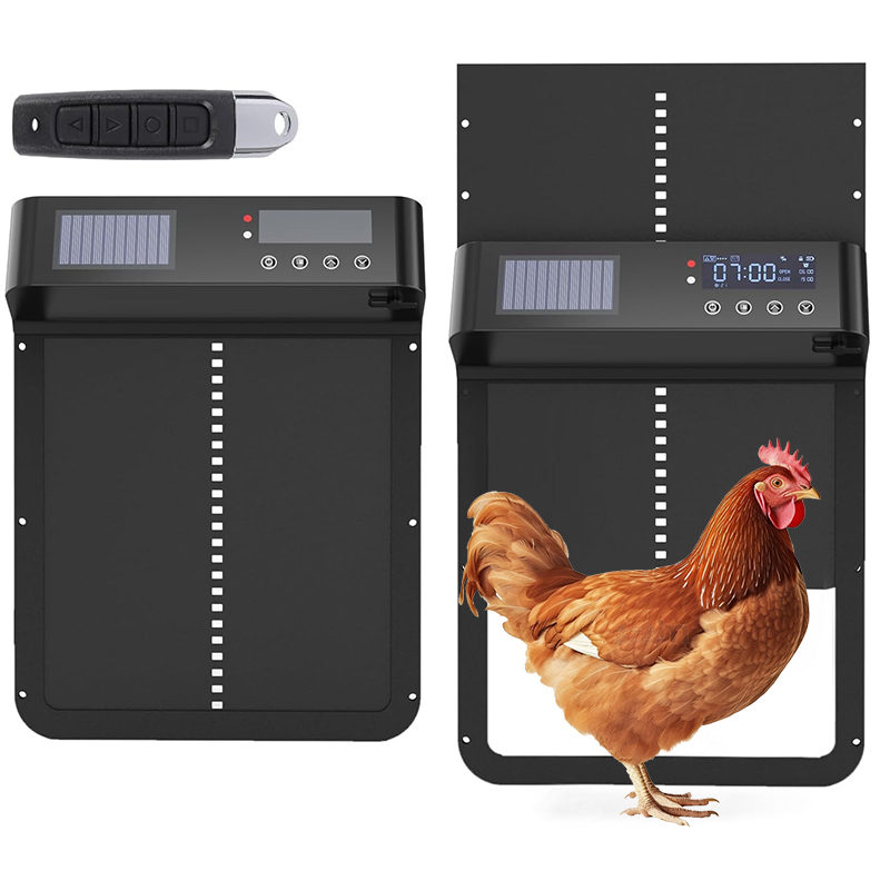 Automatic Chicken Door Opener Solar - Porte automatique de poulailler de luxe
