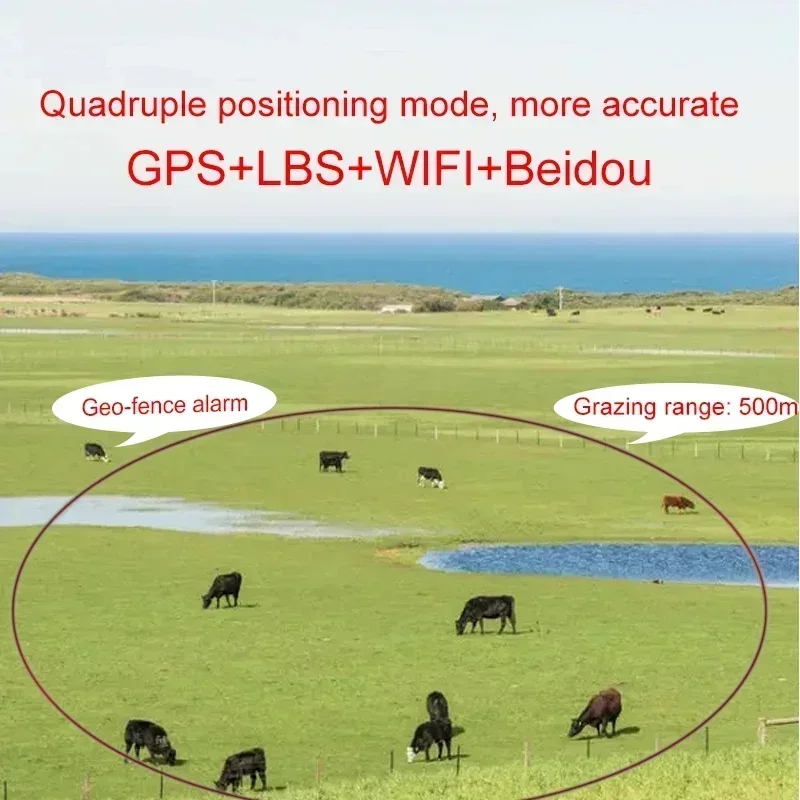 Animal Gps Tracker 4G Solar - Traceur intelligent 4G solaire pour bétail,