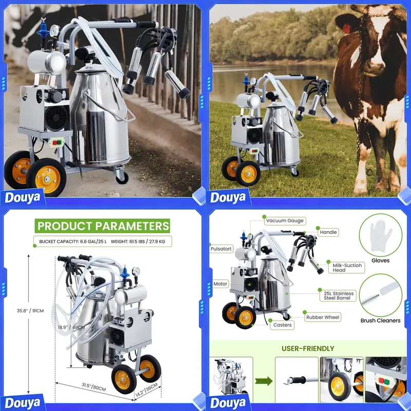 Goat Milking Machine Portable - Machine à traire électrique pour vaches