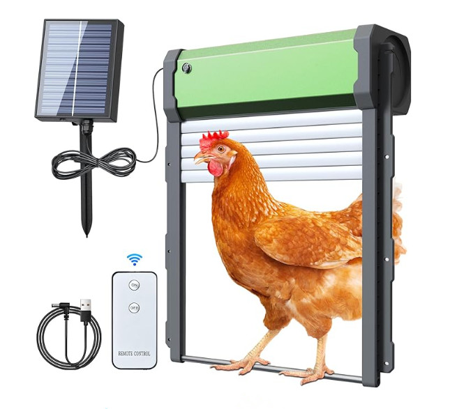 Automatic Chicken Door Opener Solar - Porte automatique pour poulailler, ouvre-porte solaire