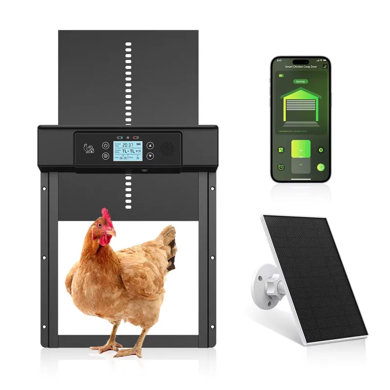 Automatic Chicken Door Opener Solar - Ouvre-porte automatique intelligent et moderne pour