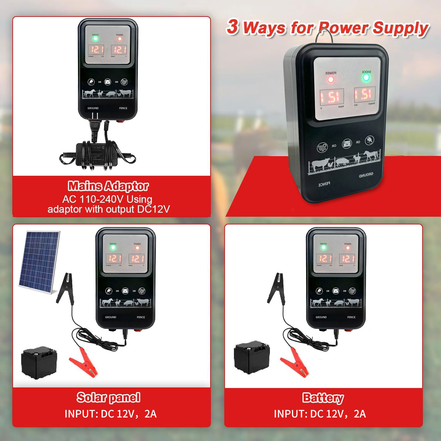 Électrificateur de clôture éle - Livestock Fence Energizer 12V avis et prix