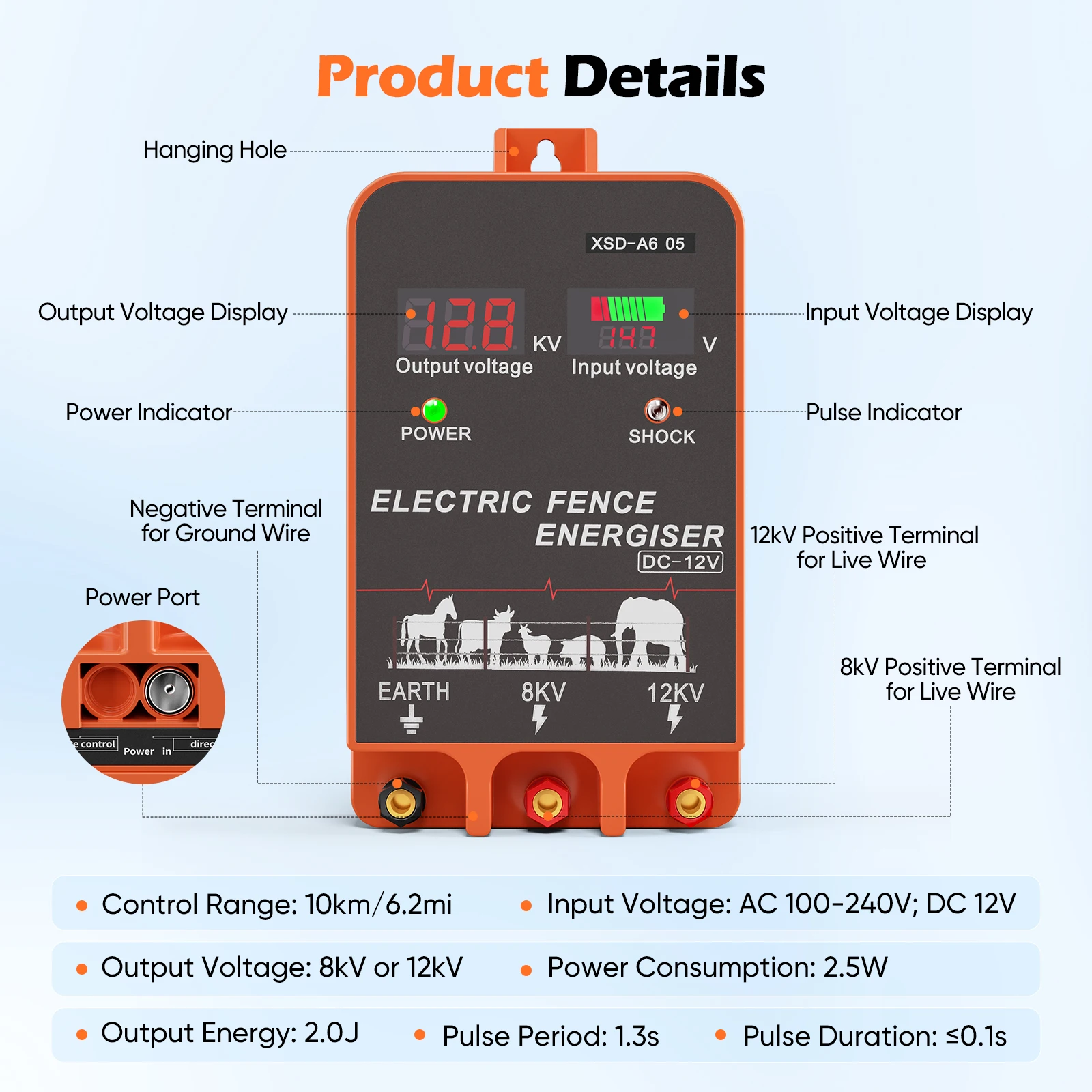 Électrificateur de clôture éle - Livestock Fence Energizer 12V avis et prix