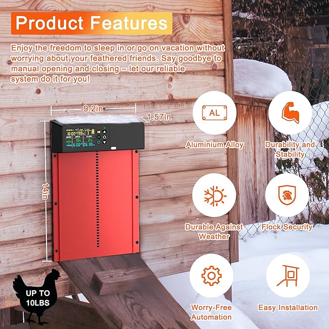 Ouvre-porte automatique pour p - Automatic Chicken Door Opener Solar avis et prix