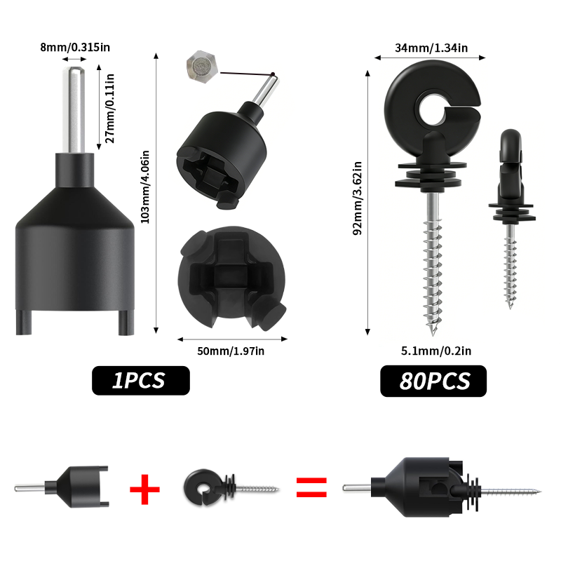 80 isolateurs de clôture élect - Electric Fence Insulator Post avis et prix