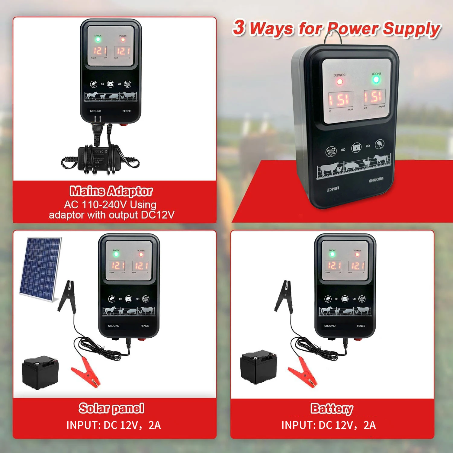 Électrificateur de clôture éle - Livestock Fence Energizer 12V avis et prix