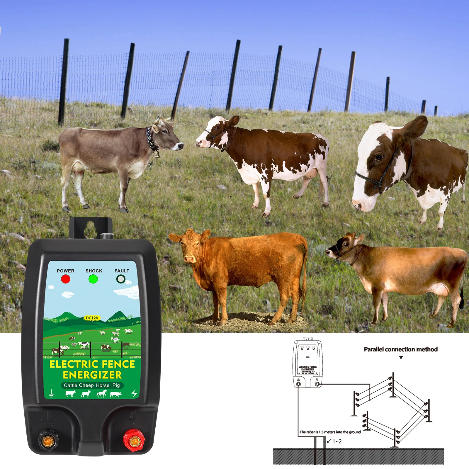 Chargeur de clôture électrique - Livestock Fence Energizer 12V avis et prix