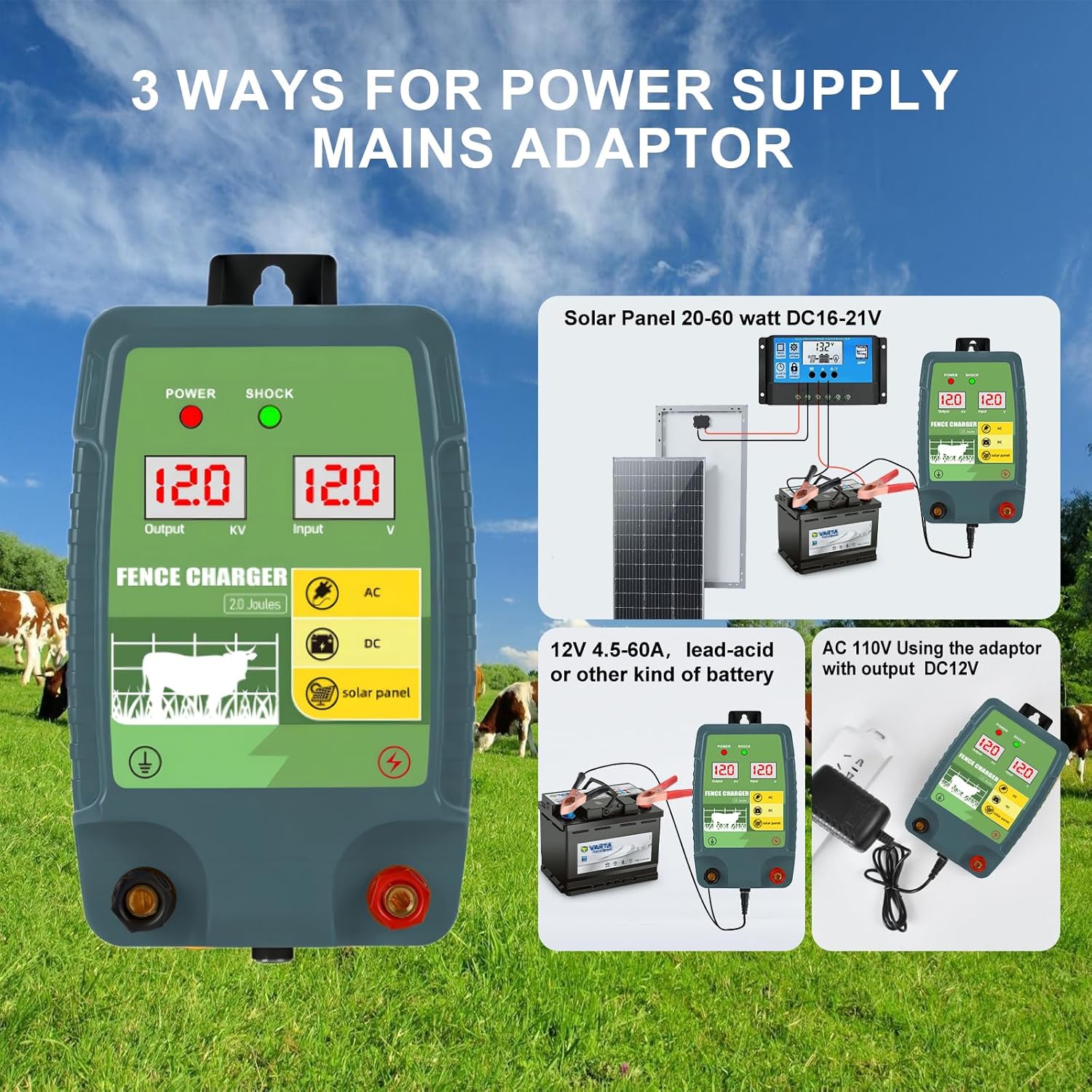 Électrificateur de clôture sol - Livestock Fence Energizer 12V avis et prix